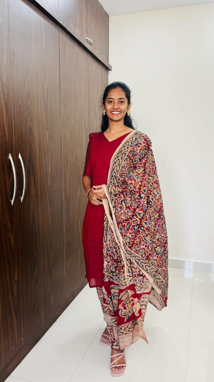 Kalamkari with puff sleeve