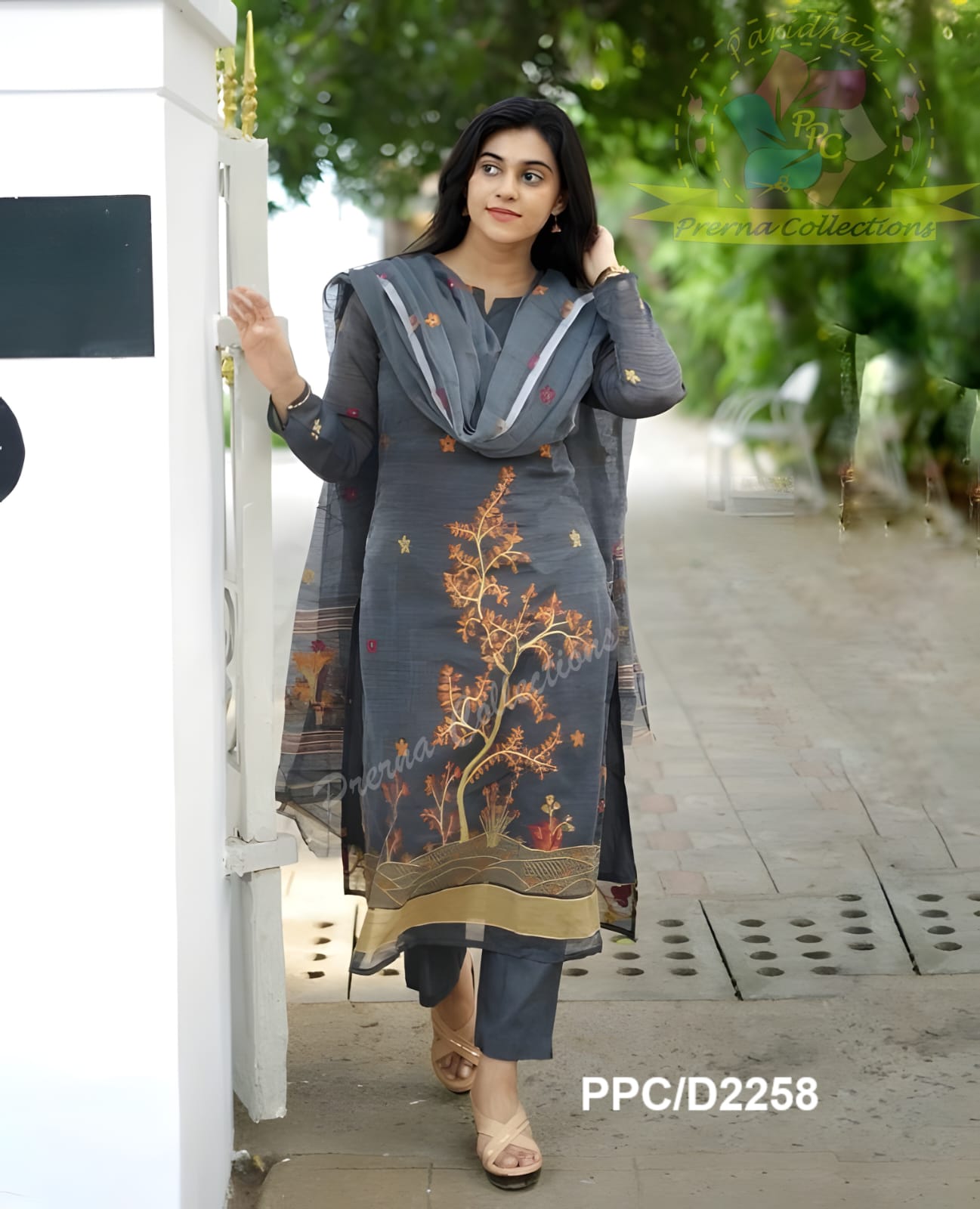 Grey jamdani Suit