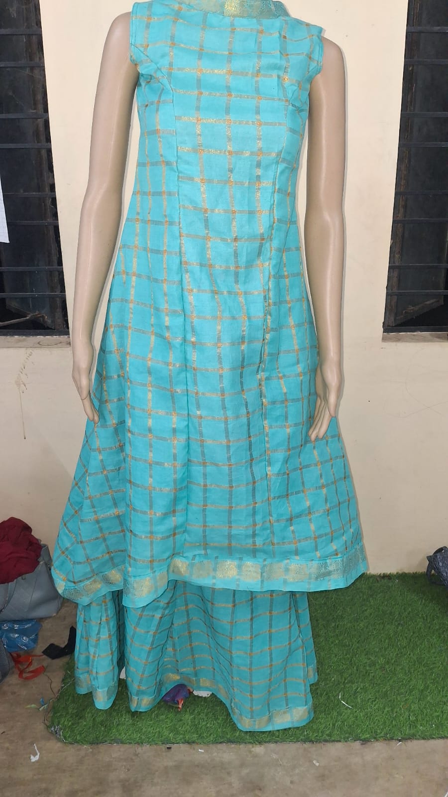 Sky Blue Traditional Skirt & top