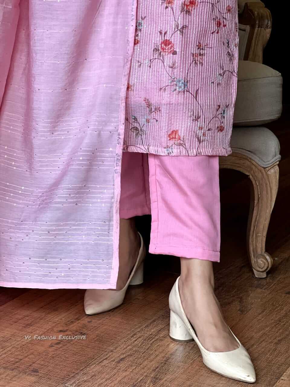 Chanderi Embroidery Suit