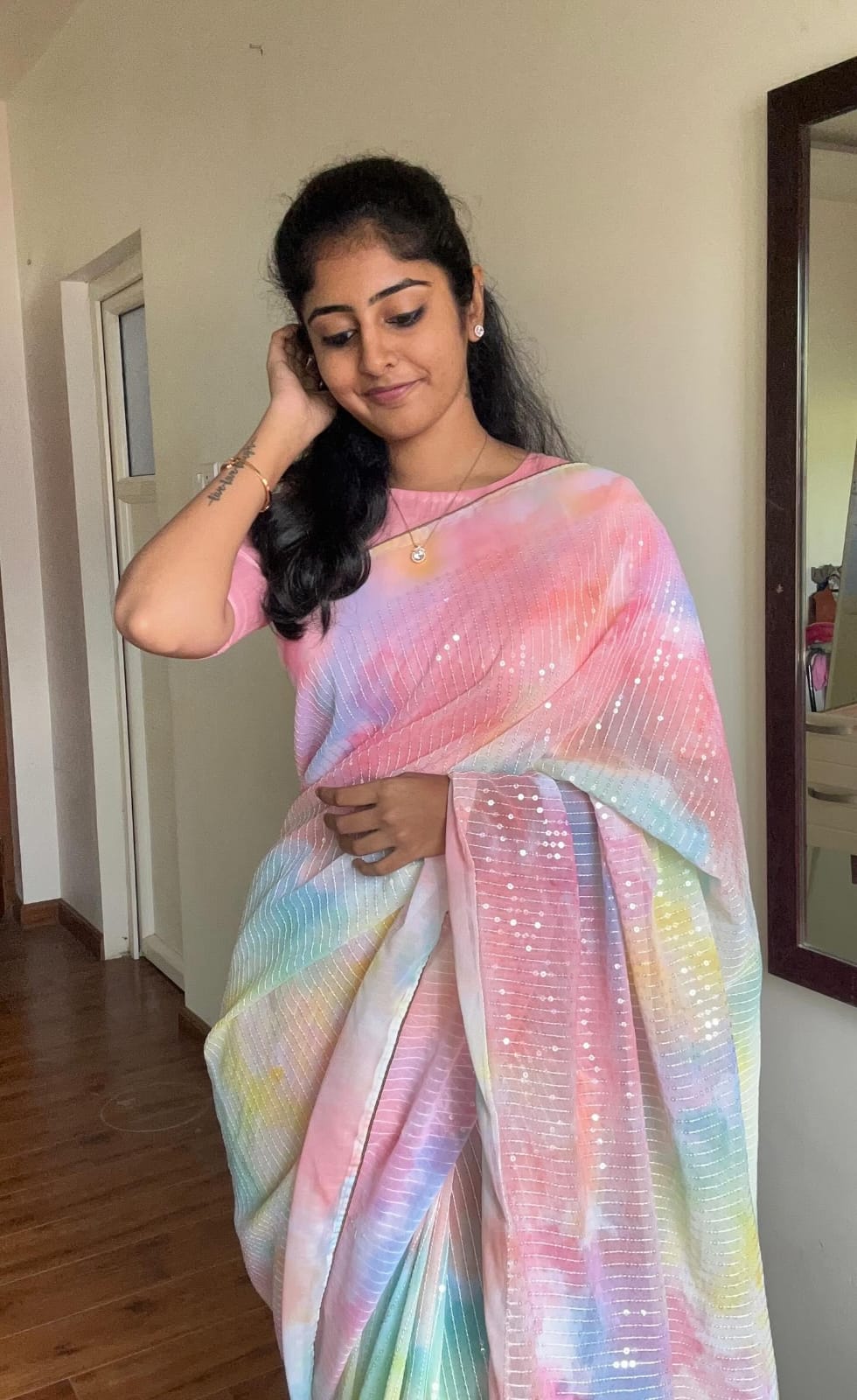 Sequnce work Saree