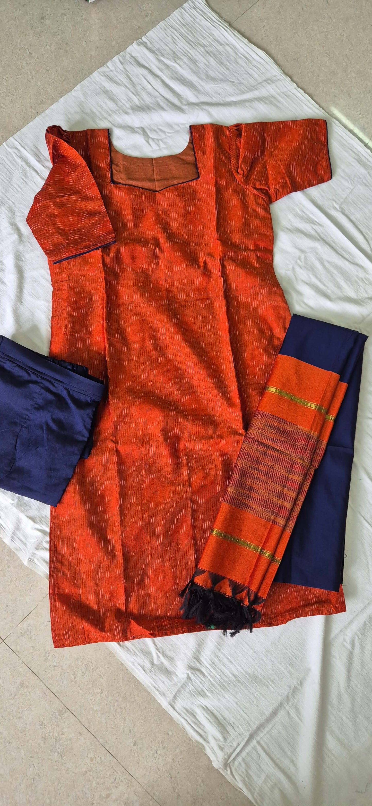 Orange Silk Salwar