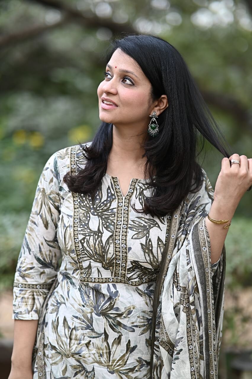 Grey Green salwar set