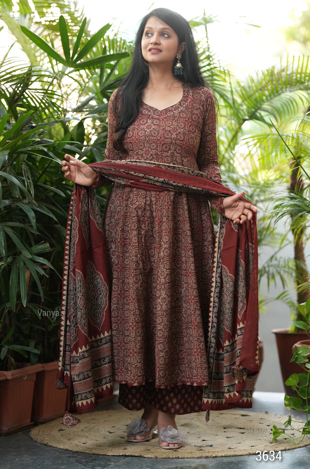 Brown Rust Anarkali