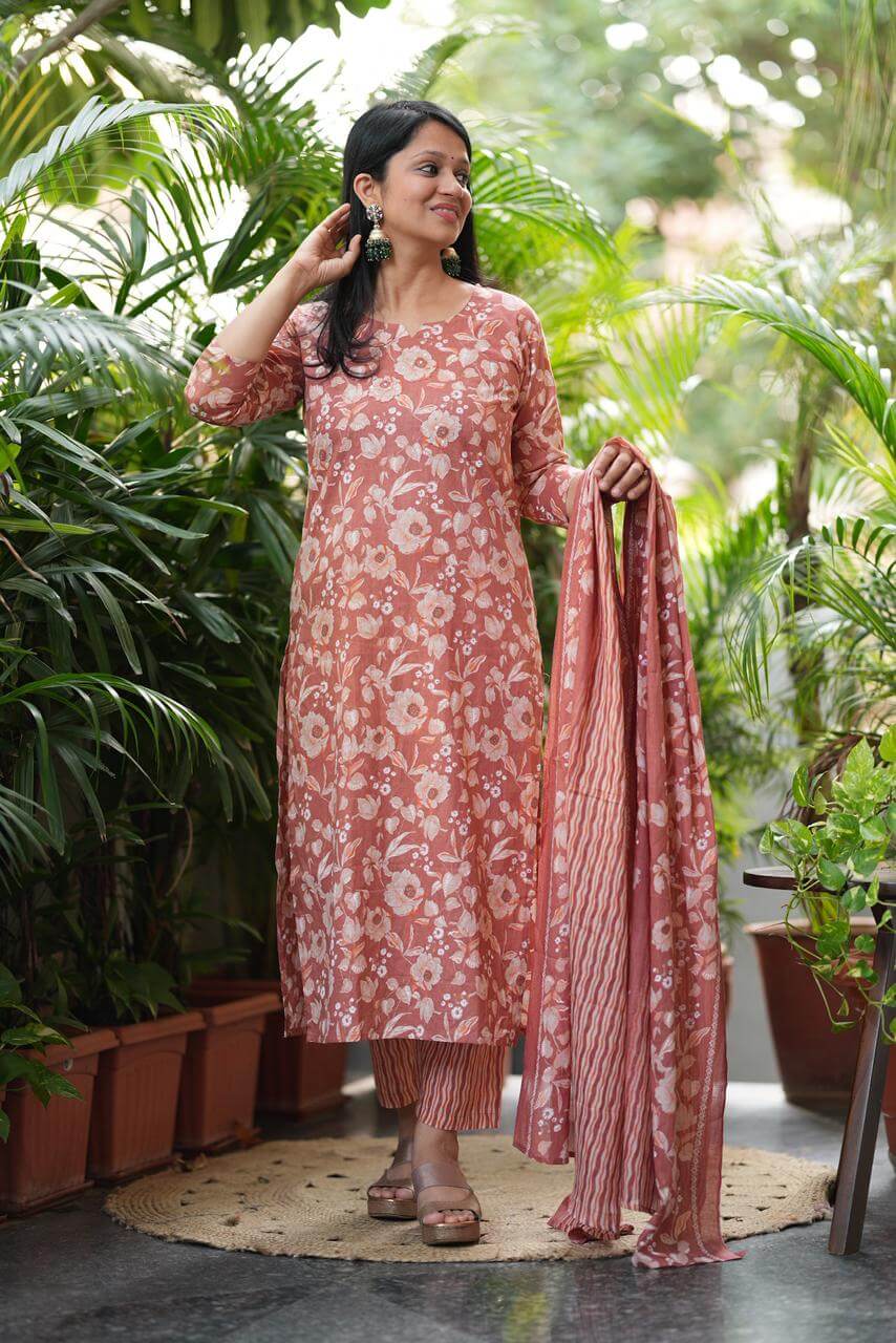 Rust Floral pastel