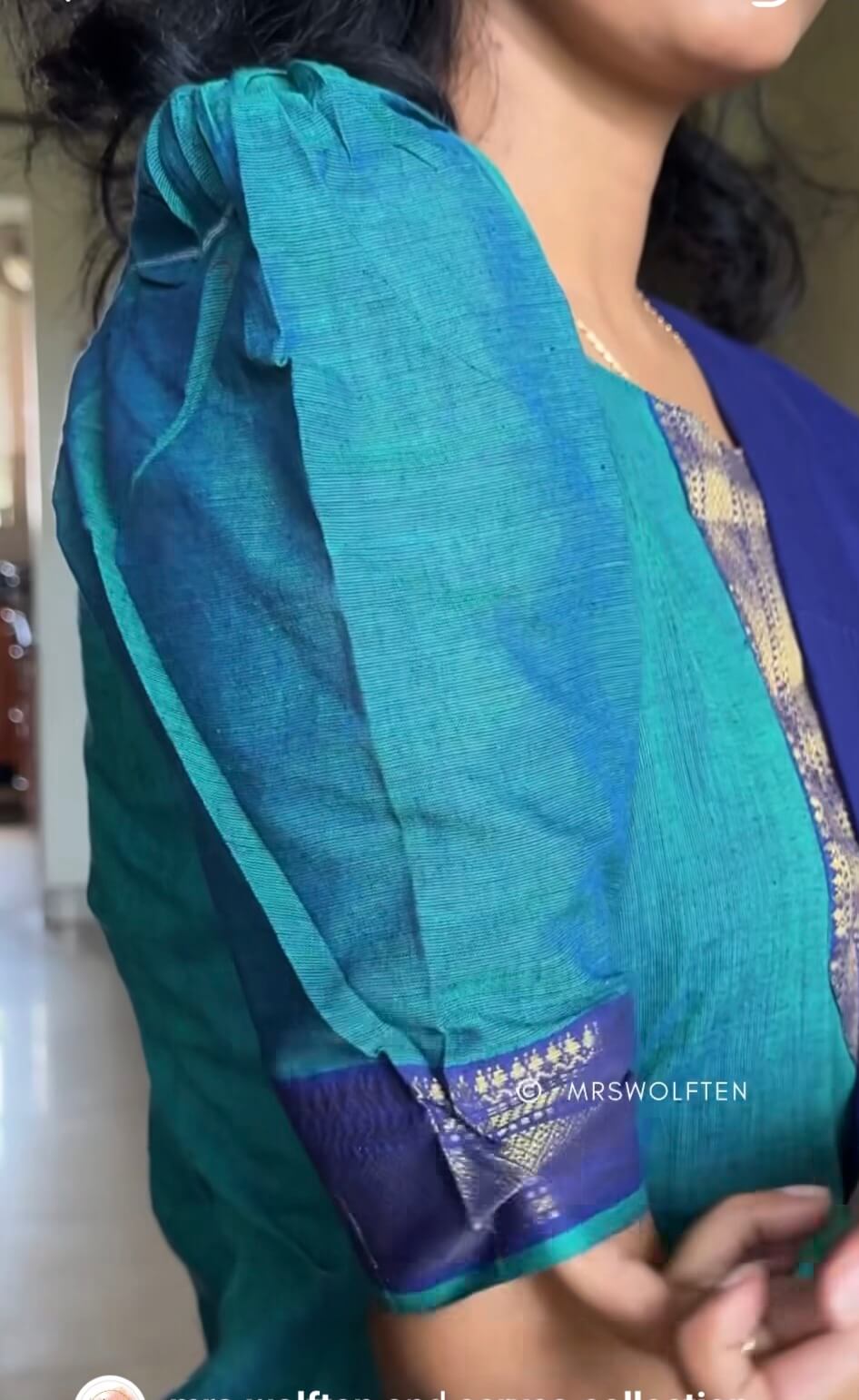 Blue Mangalagiri Suit