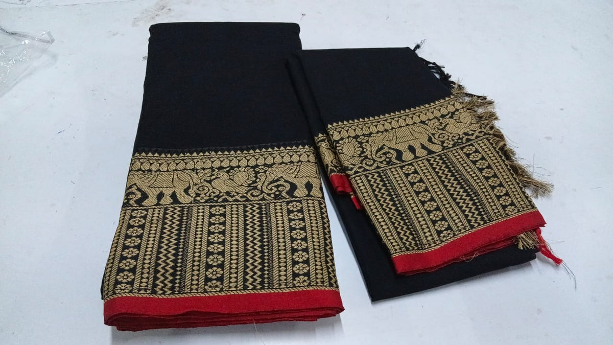 Black Narayanpeth Layered Anarkali