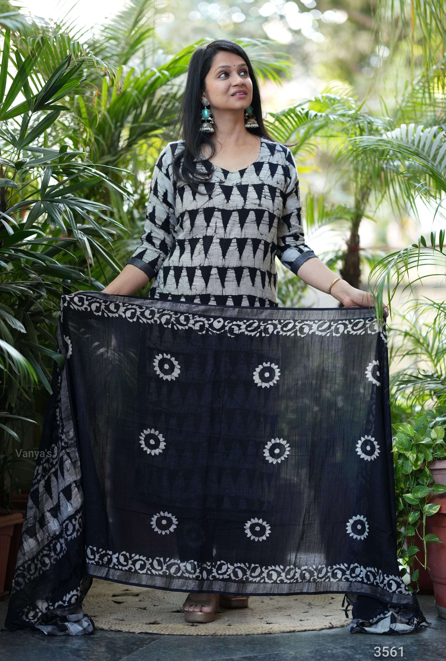 Linen Hand block with lining