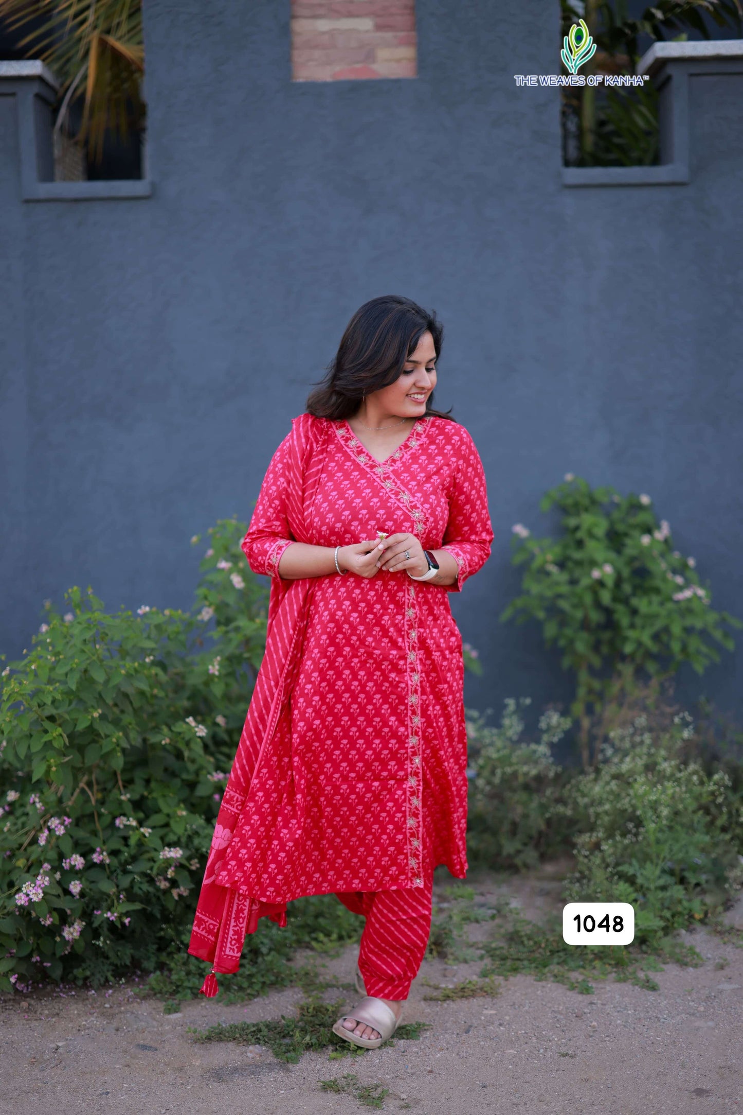 Angrakha Neck with handwork