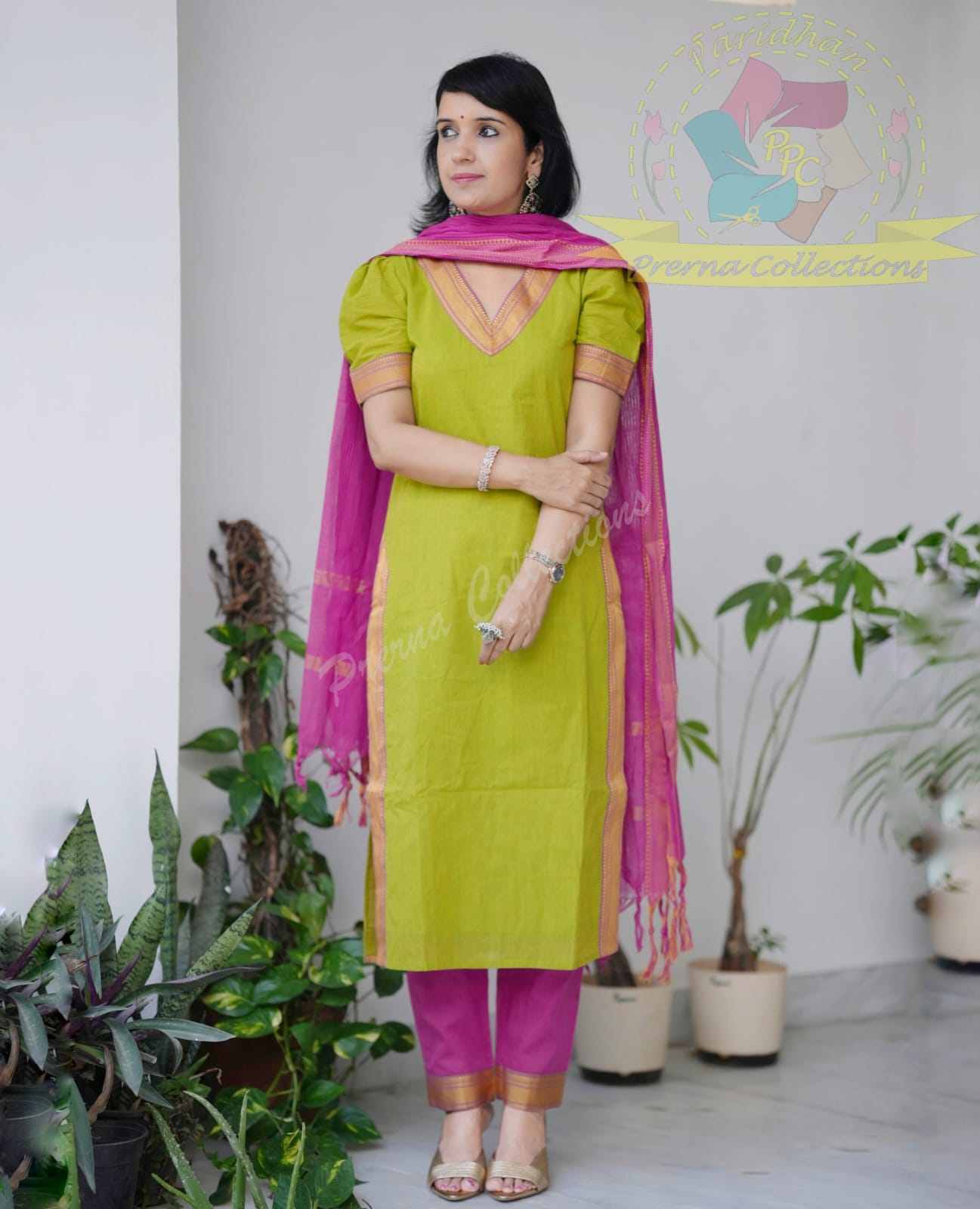 Green and pink