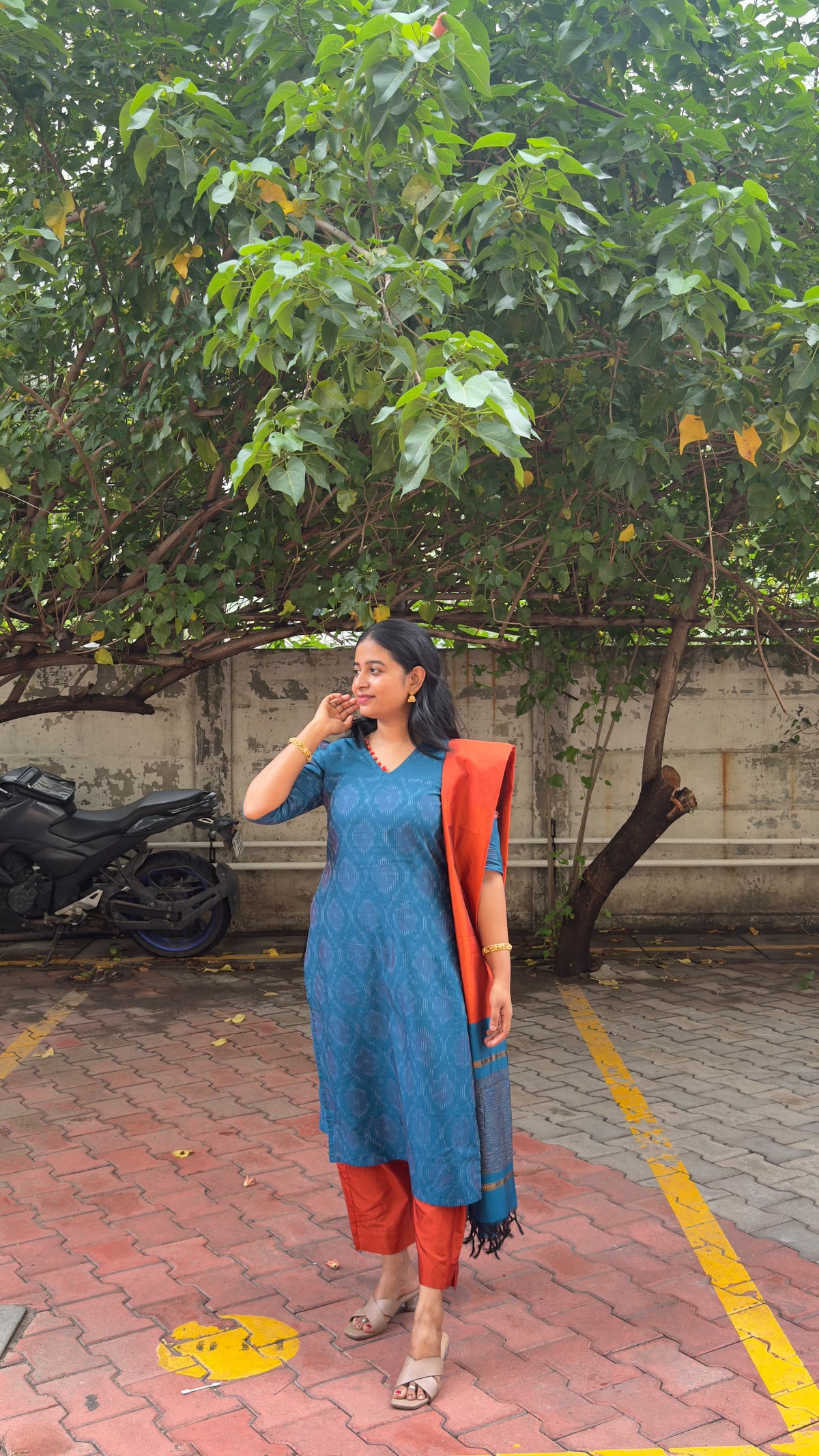 Sico Blue & Orange Silk