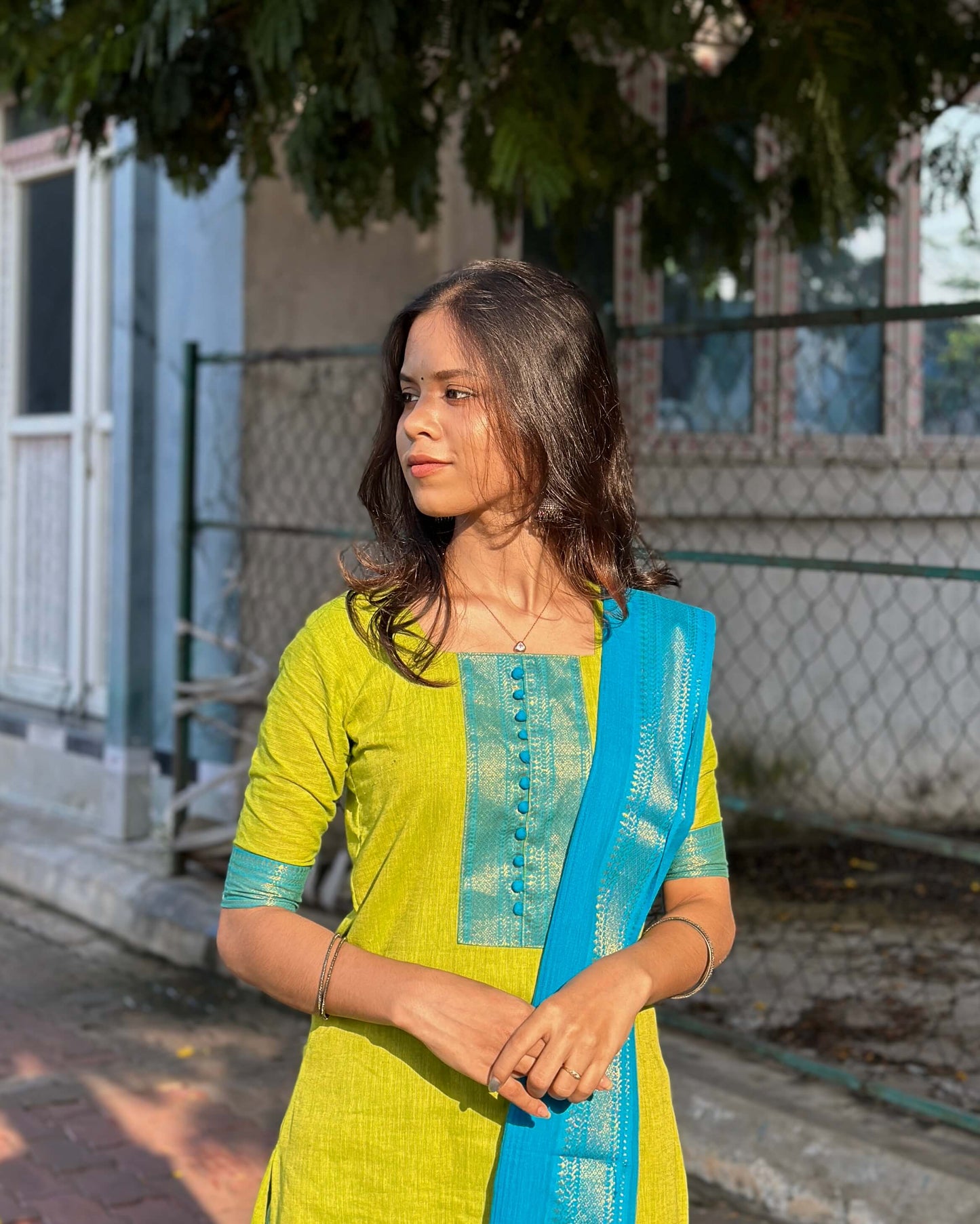Traditional Green & blue salwar
