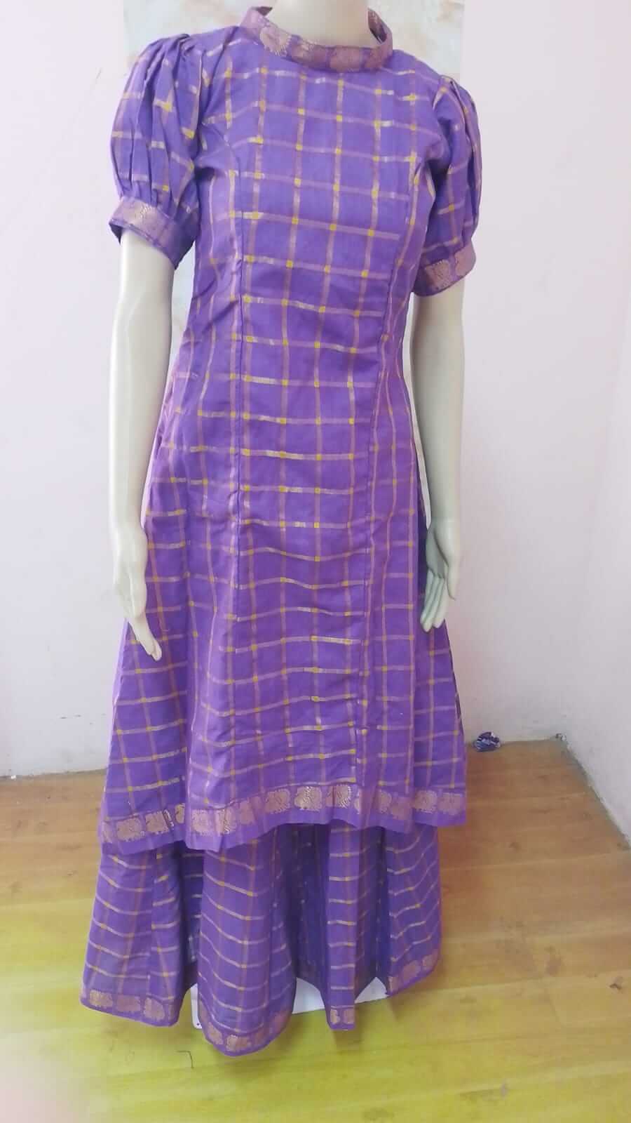 Puff sleeve Lilac Skirt and top