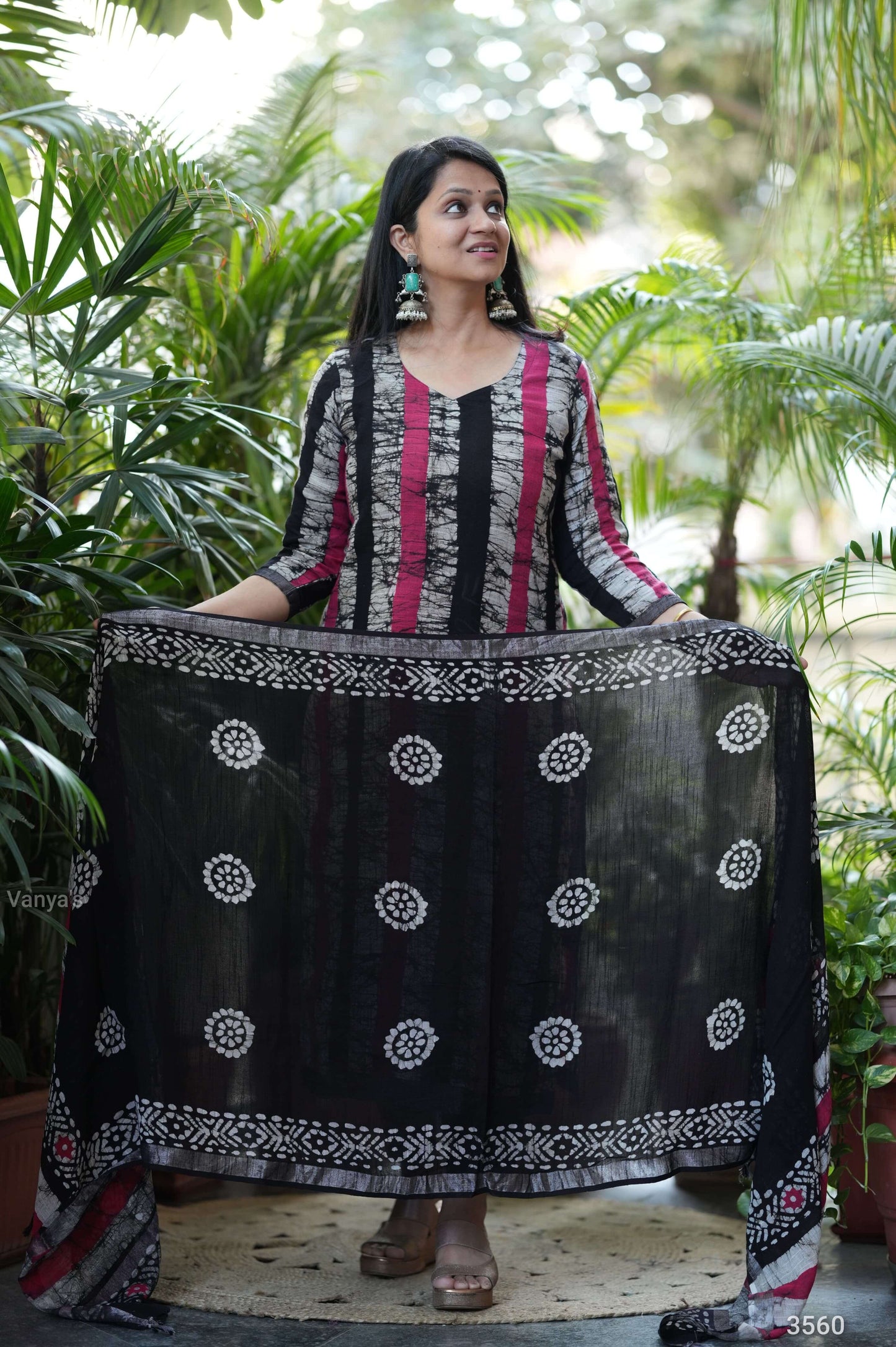 Hand block Linen with lining