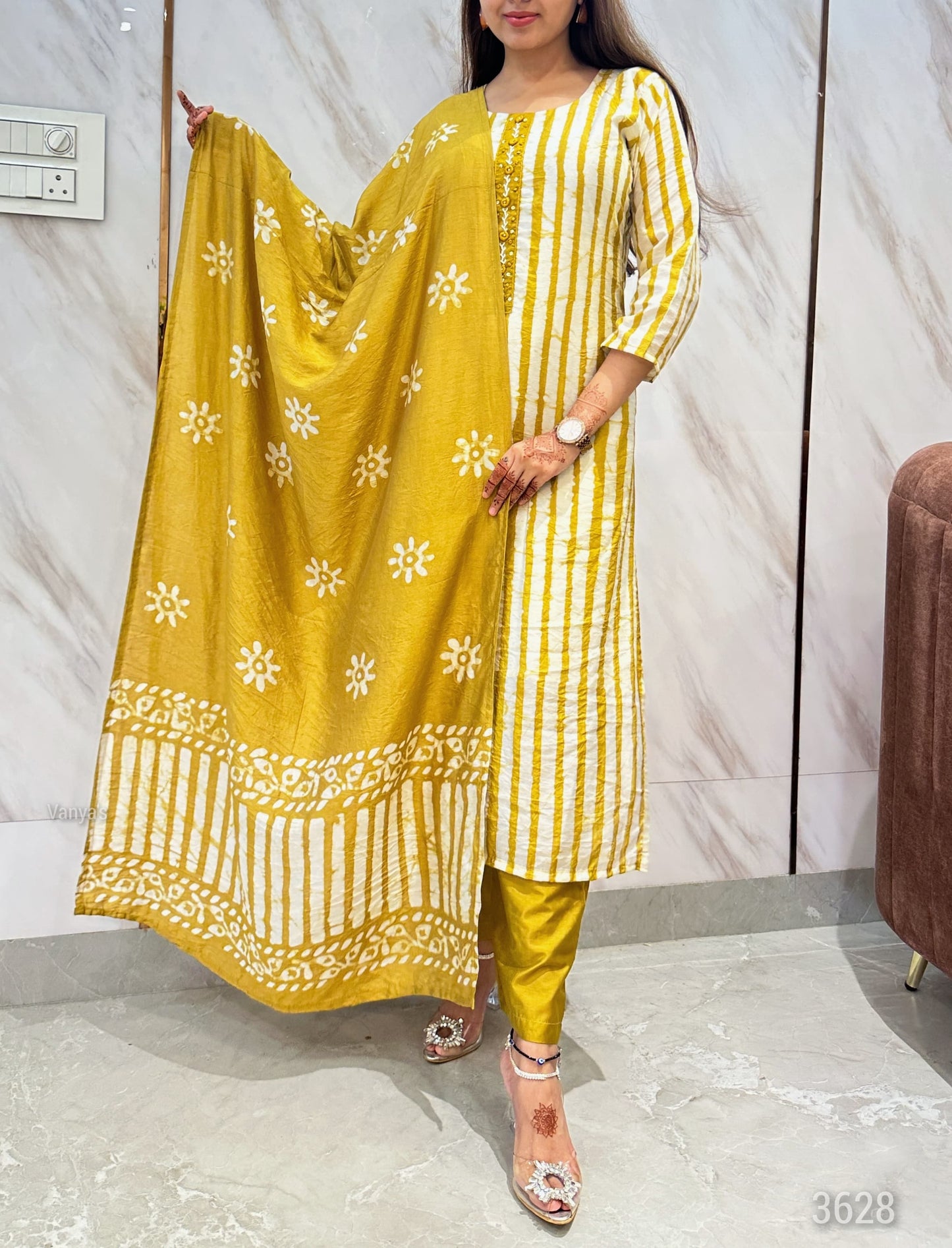 Mustard Chanderi Silk