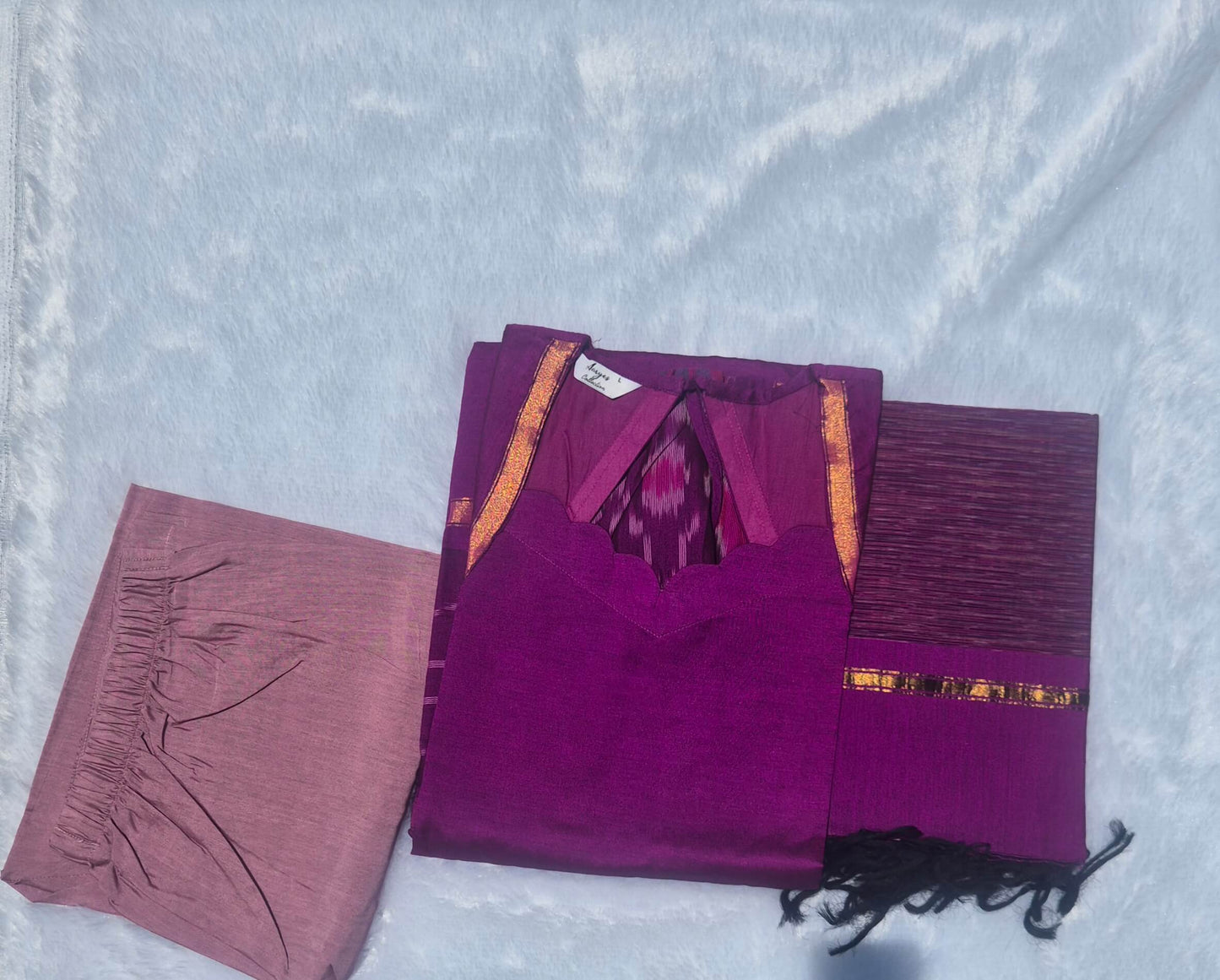 Scallop neck Silk