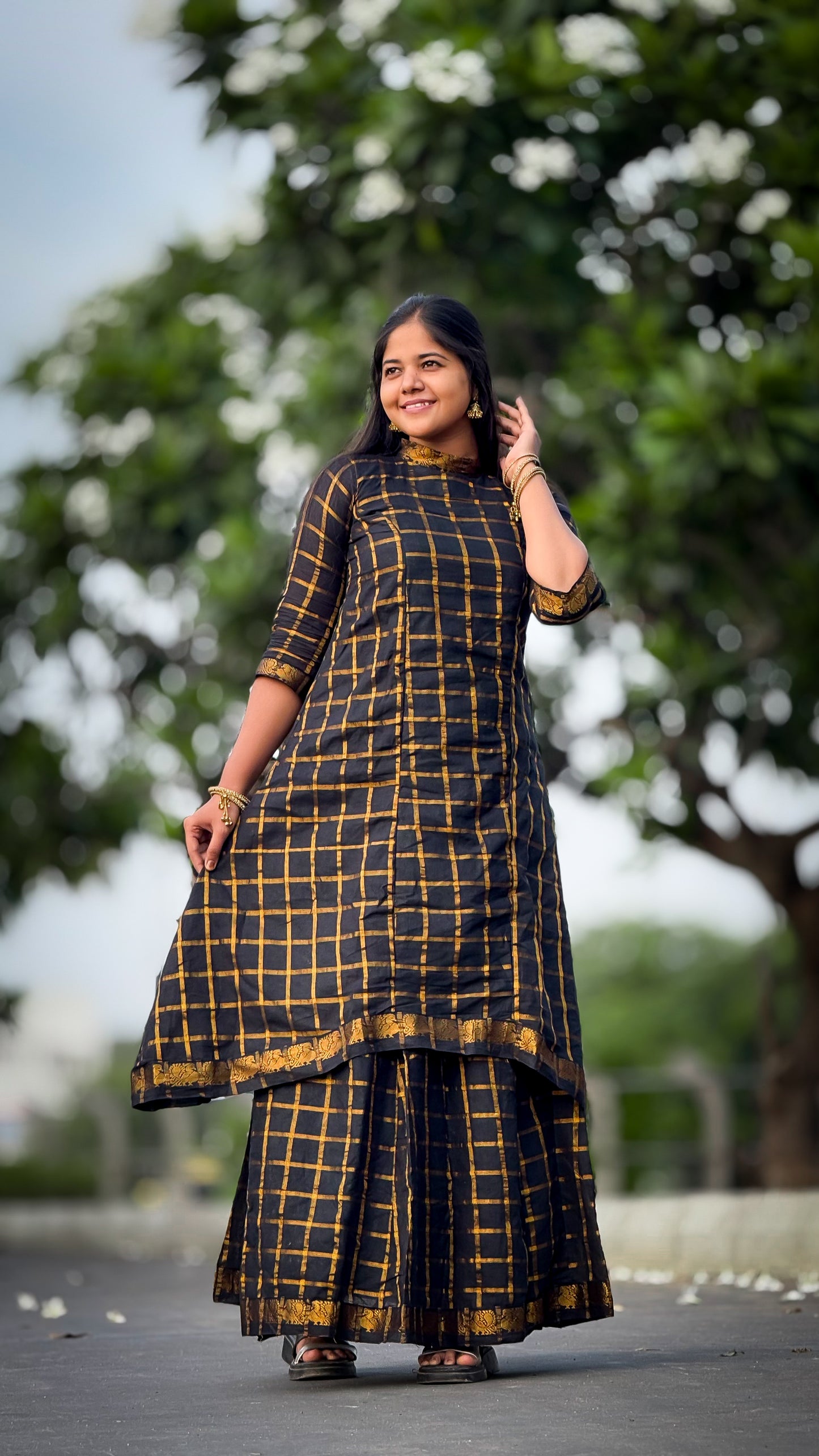 Black Traditional Skirt & Top