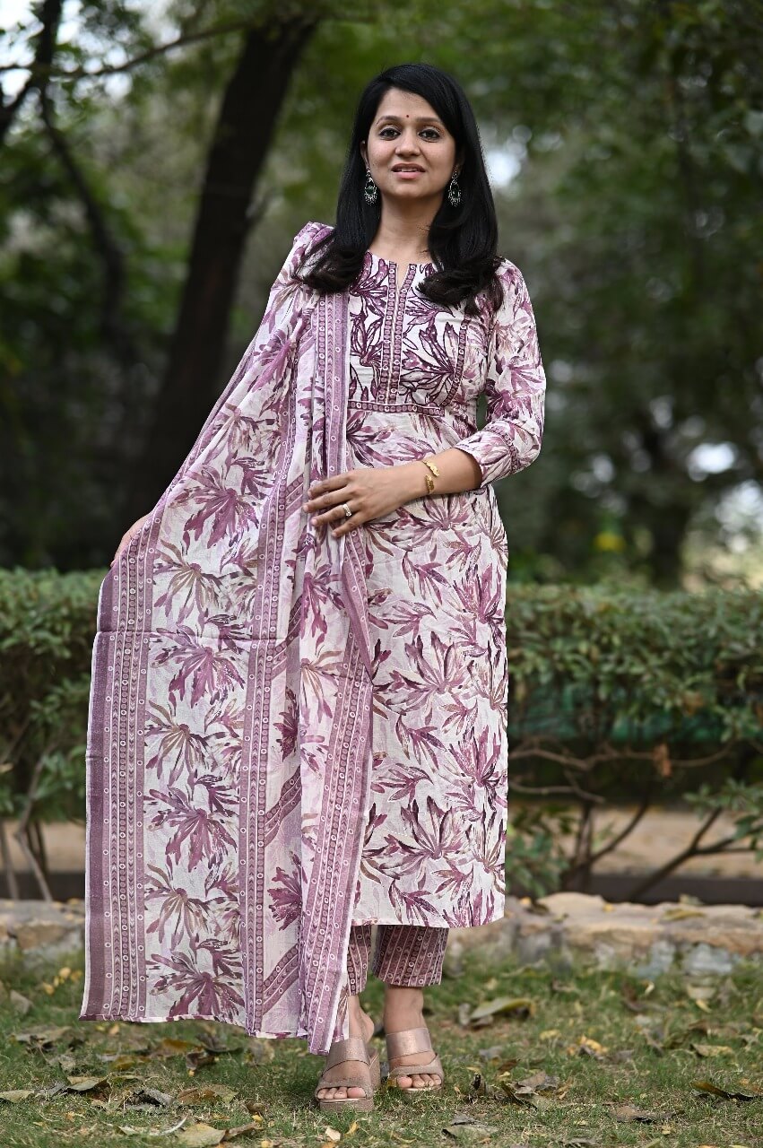 Mauve salwar set