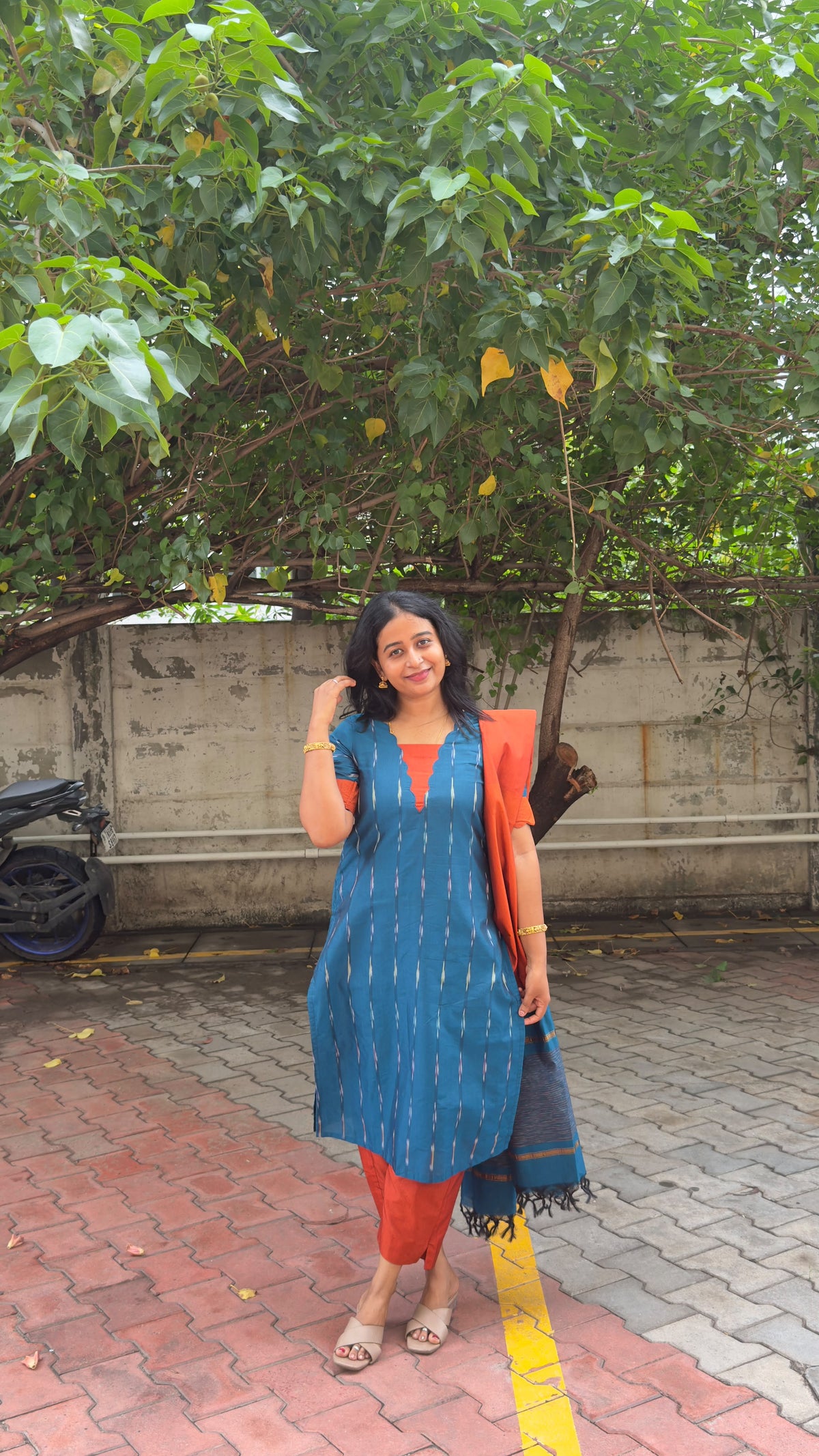 Blue Pochampally Silk Salwar