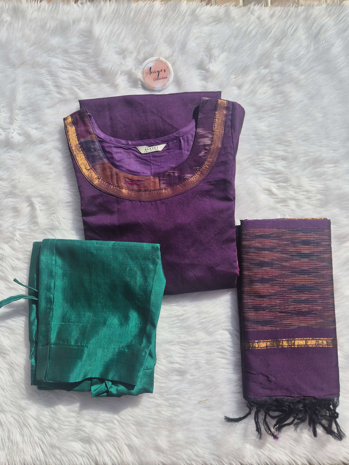 Round Neck Silk Salwar