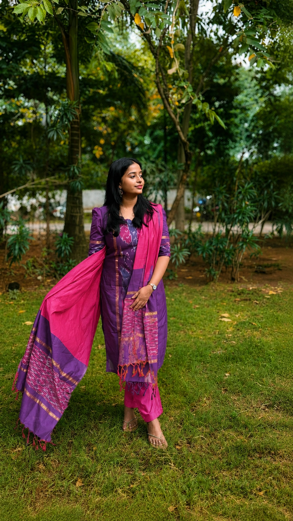 Purple & Pink Pochampally