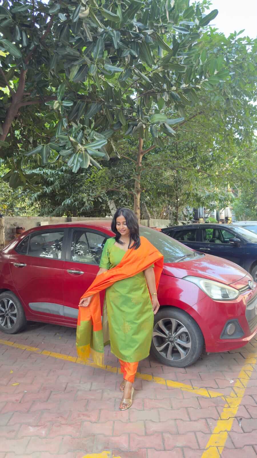 Kolam Design silk Salwar