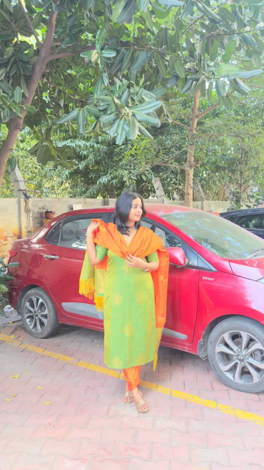 Kolam Design silk Salwar