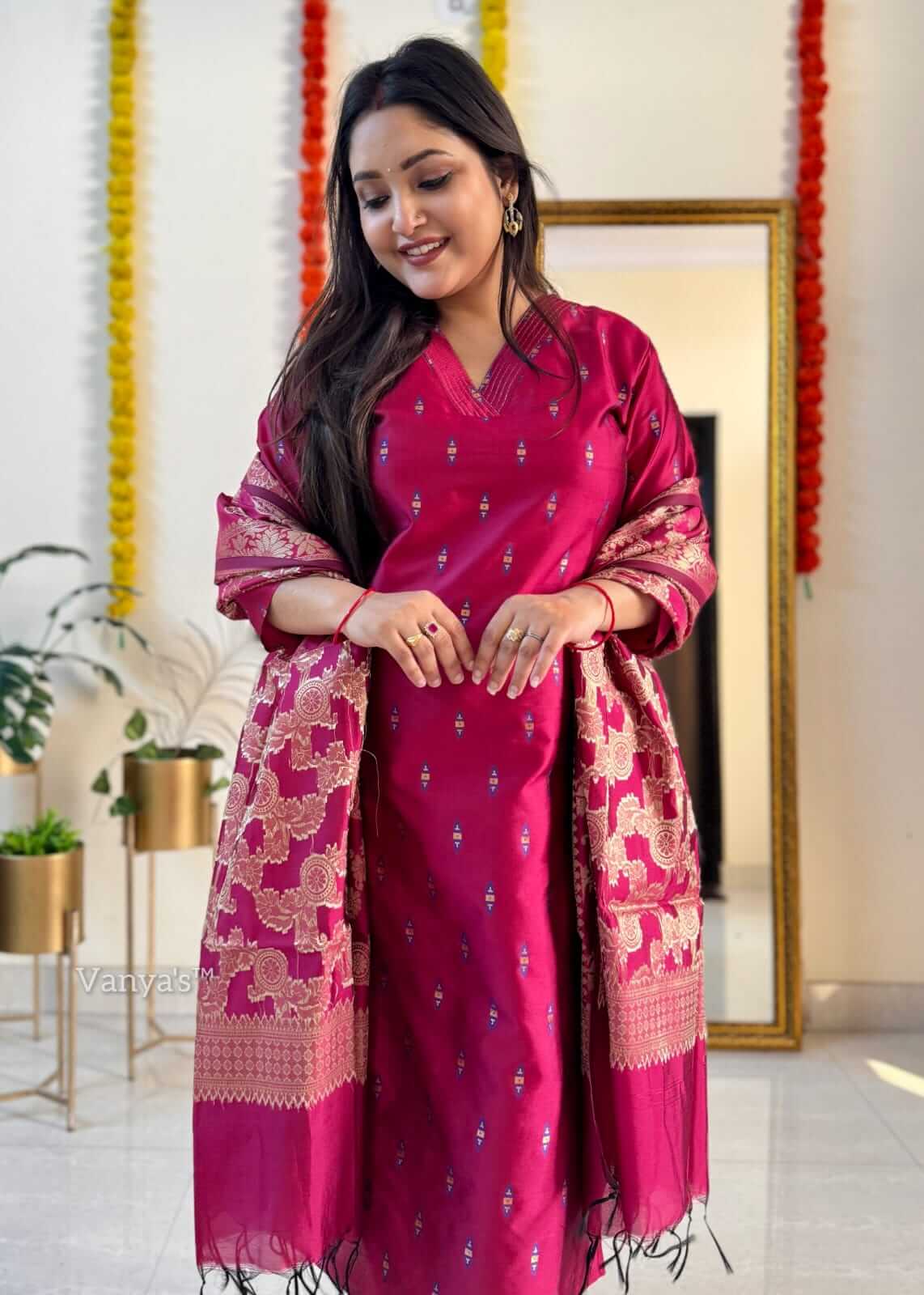 Rani Pink  Banarsi