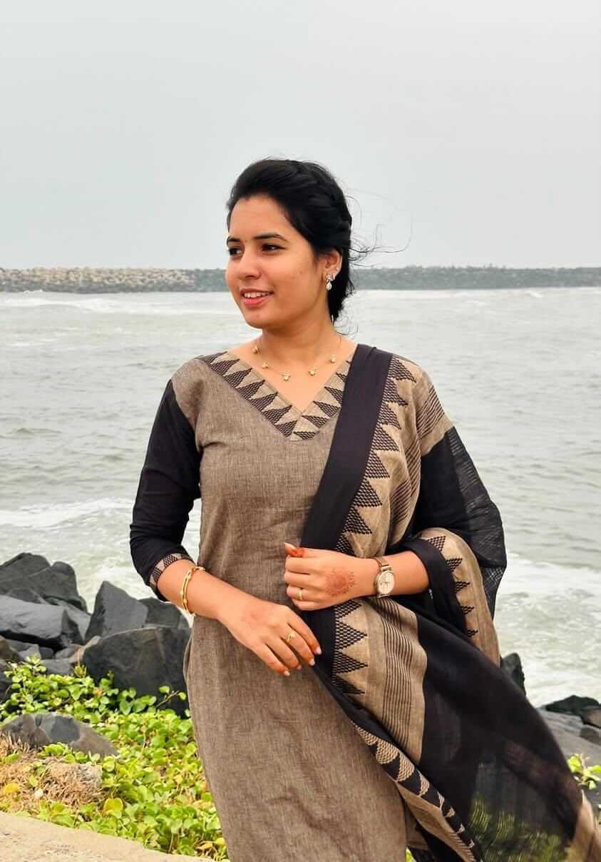 Temple border  black suit