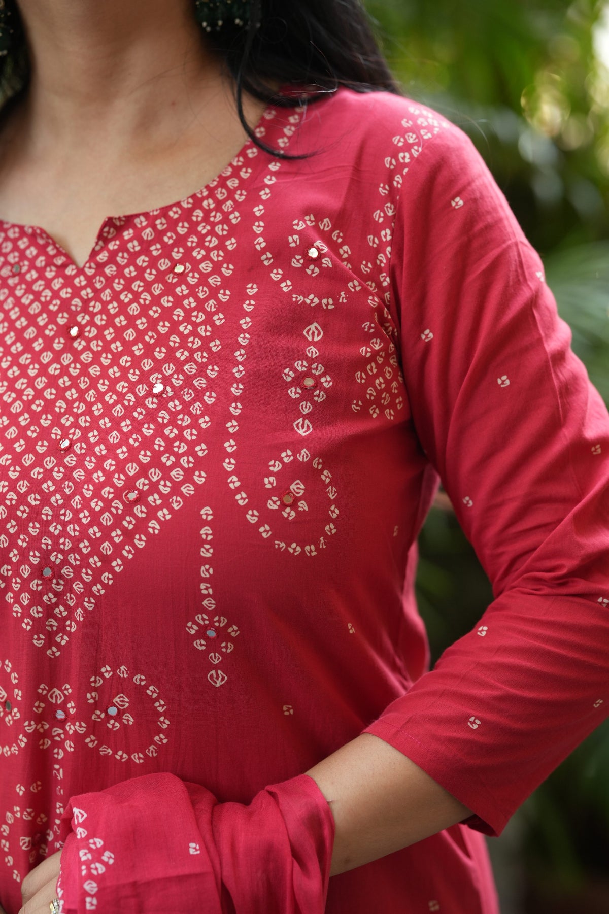Red Mirror embroidery