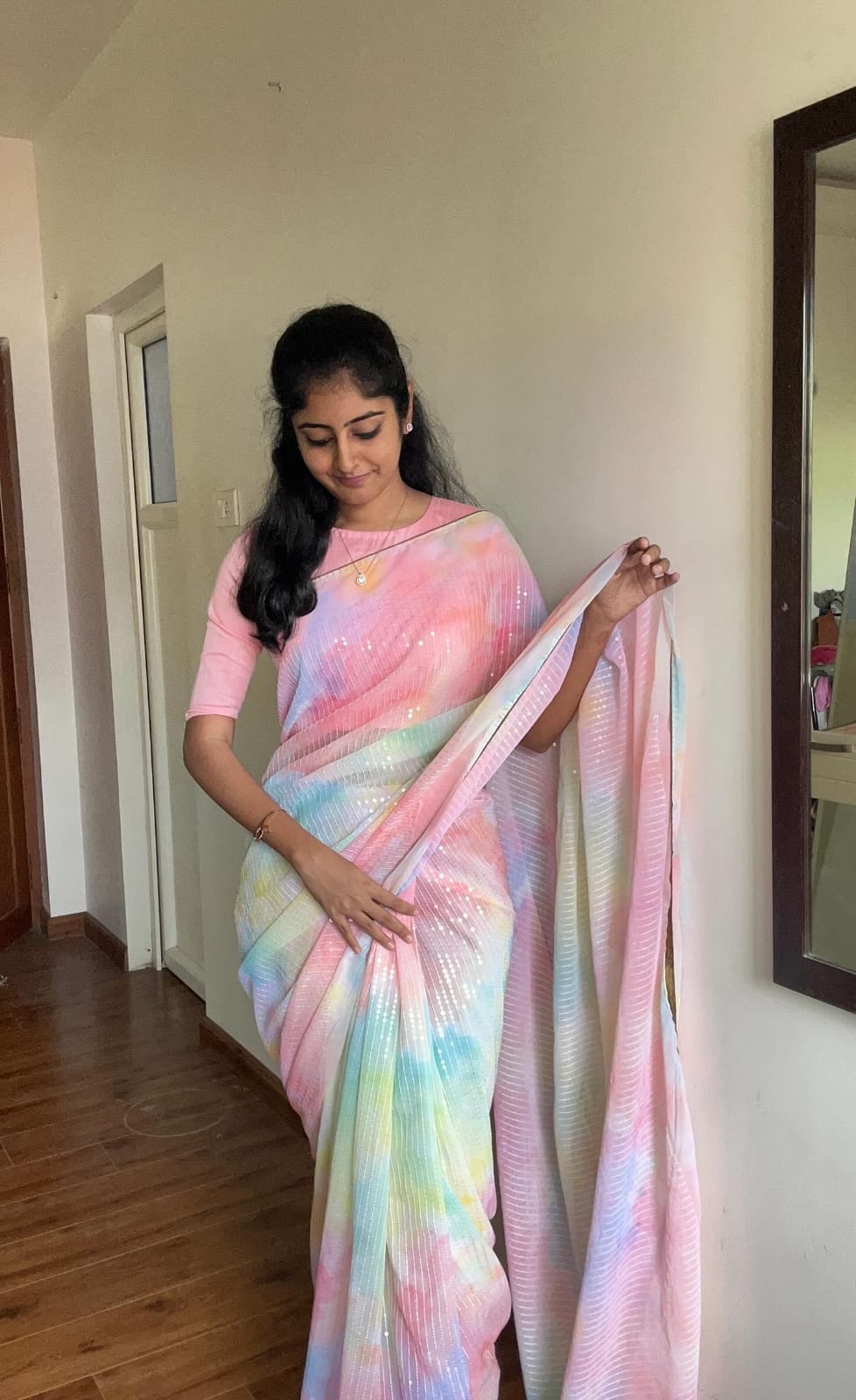 Sequnce work Saree
