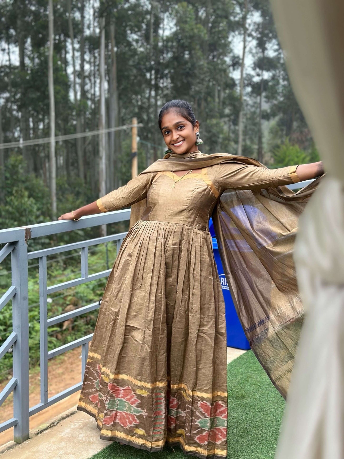 Pochampally Silk Anarkali