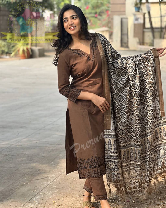 Khadi silk Digital Dupatta