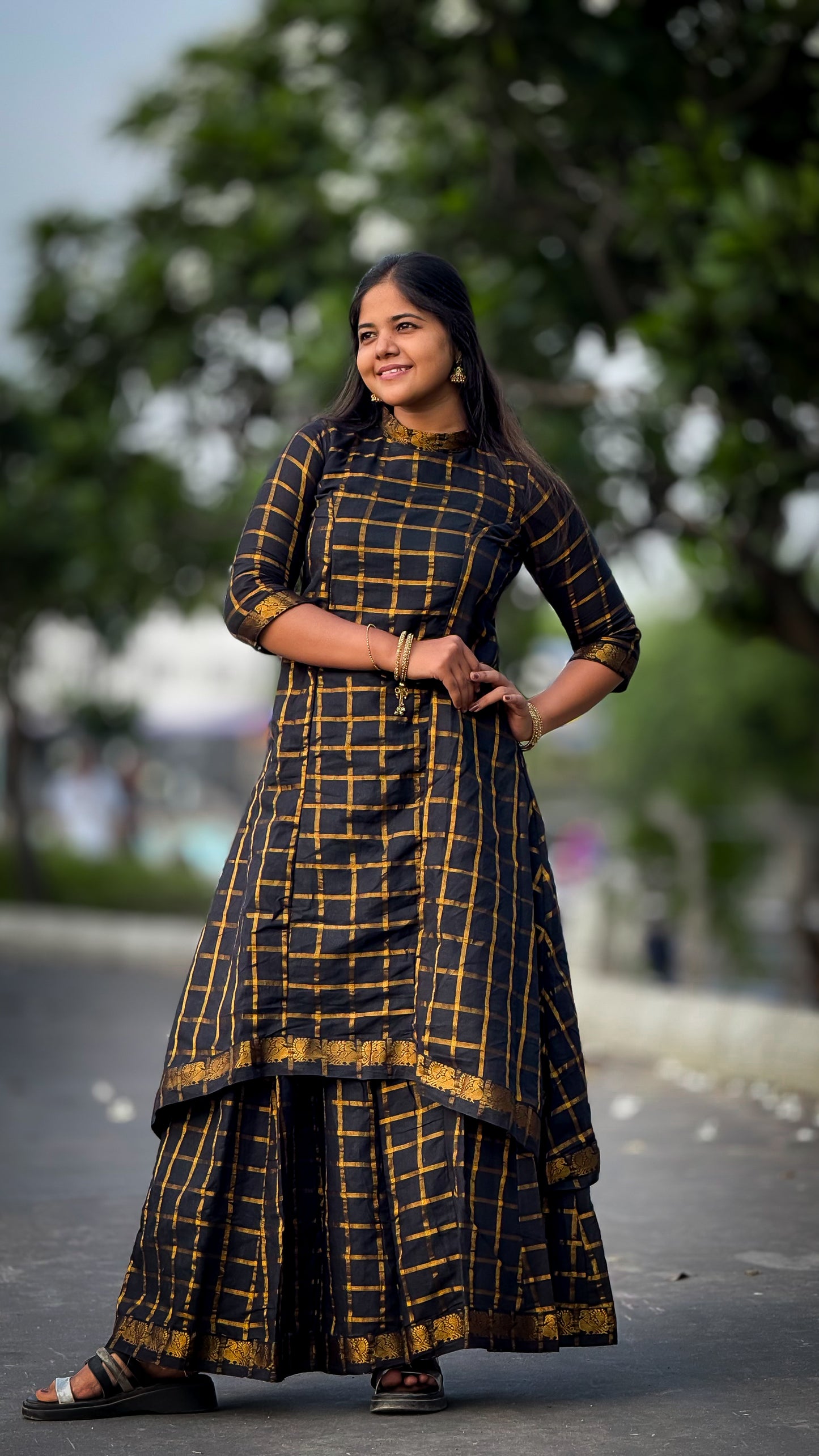 Black Traditional Skirt & Top