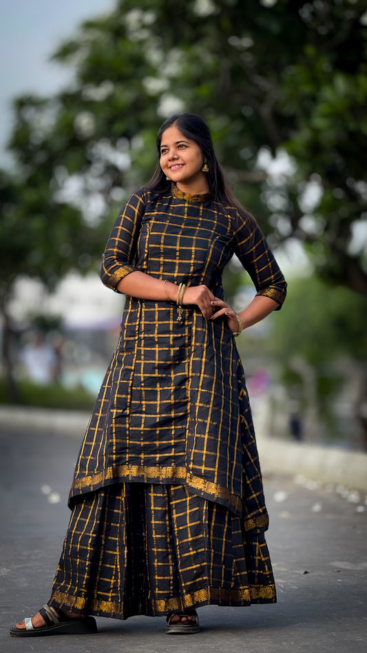 Black Traditional Skirt & Top
