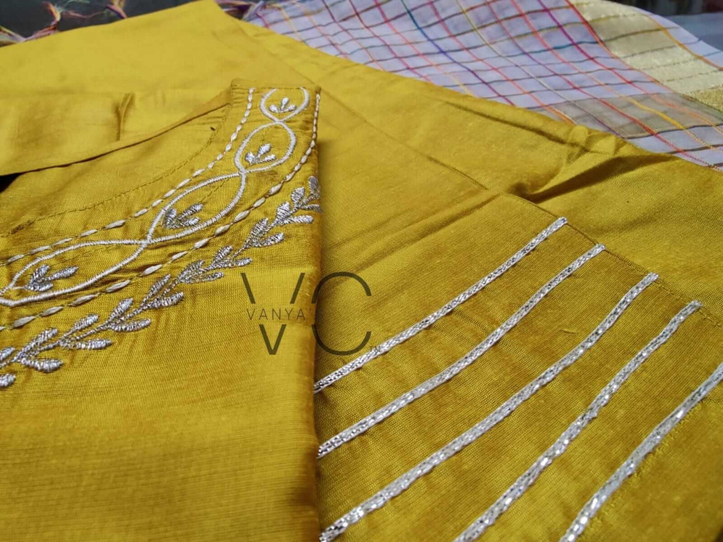 Yellow Silk Anarkali