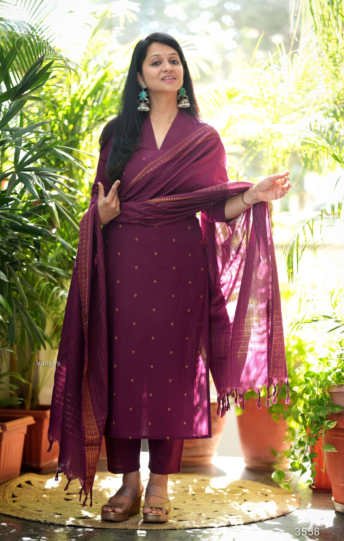 Wine Chettinad handloom