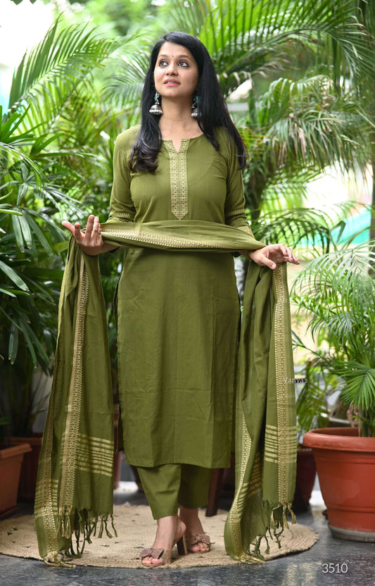 Green Handloom woven