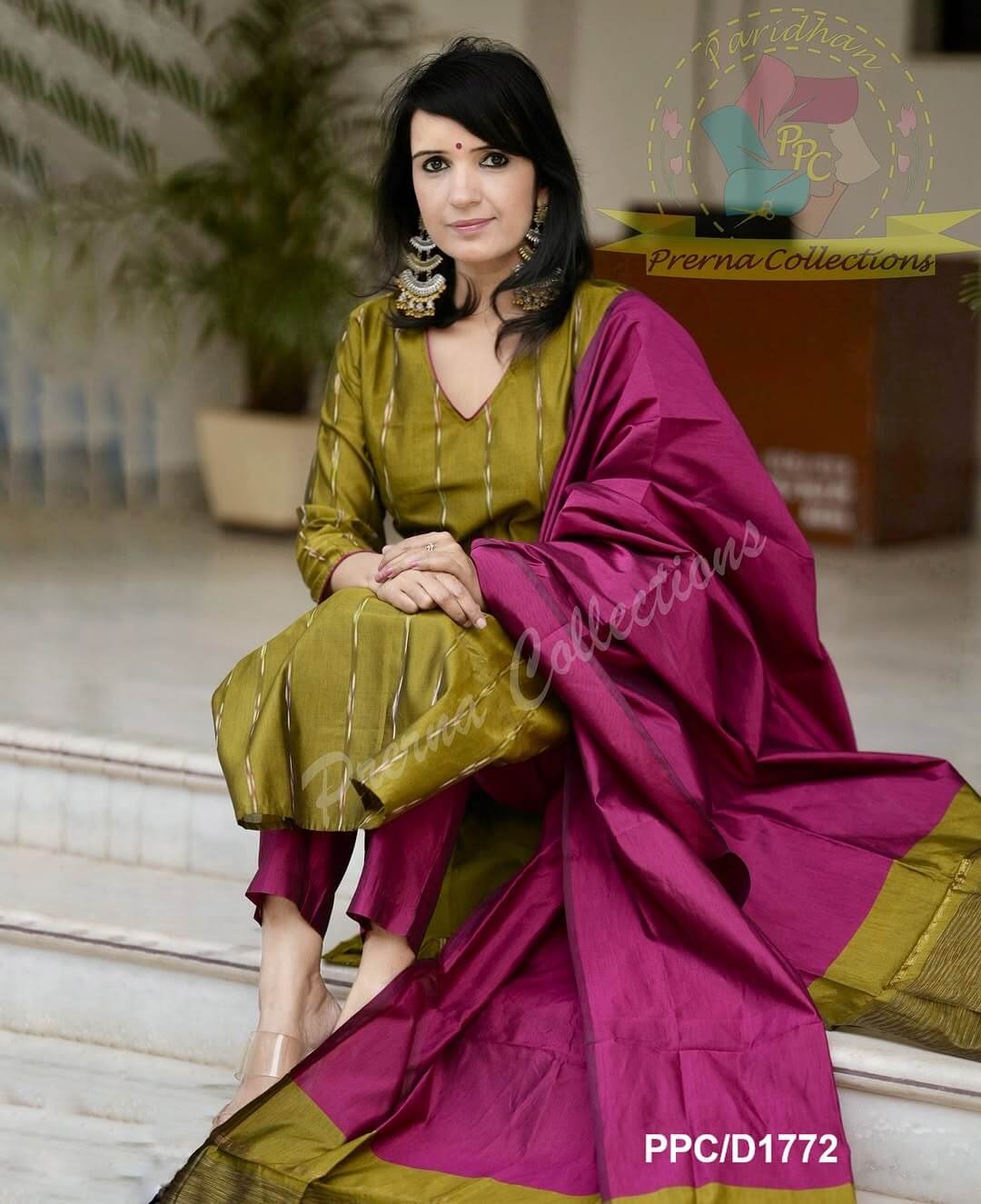Silk Salwar- Green