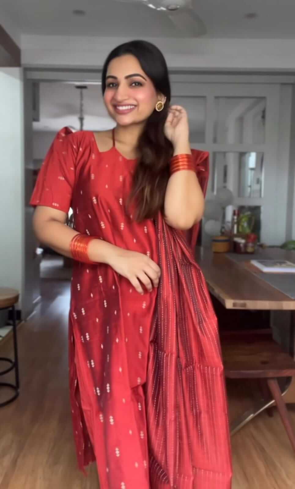 Orange Silk Knot neck