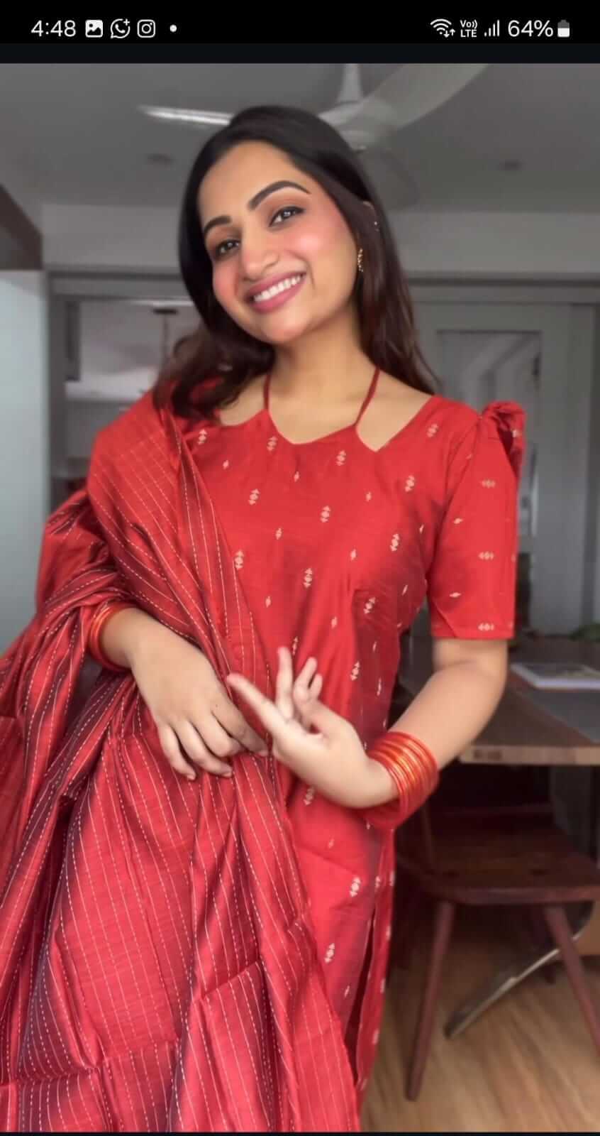 Orange Silk Knot neck