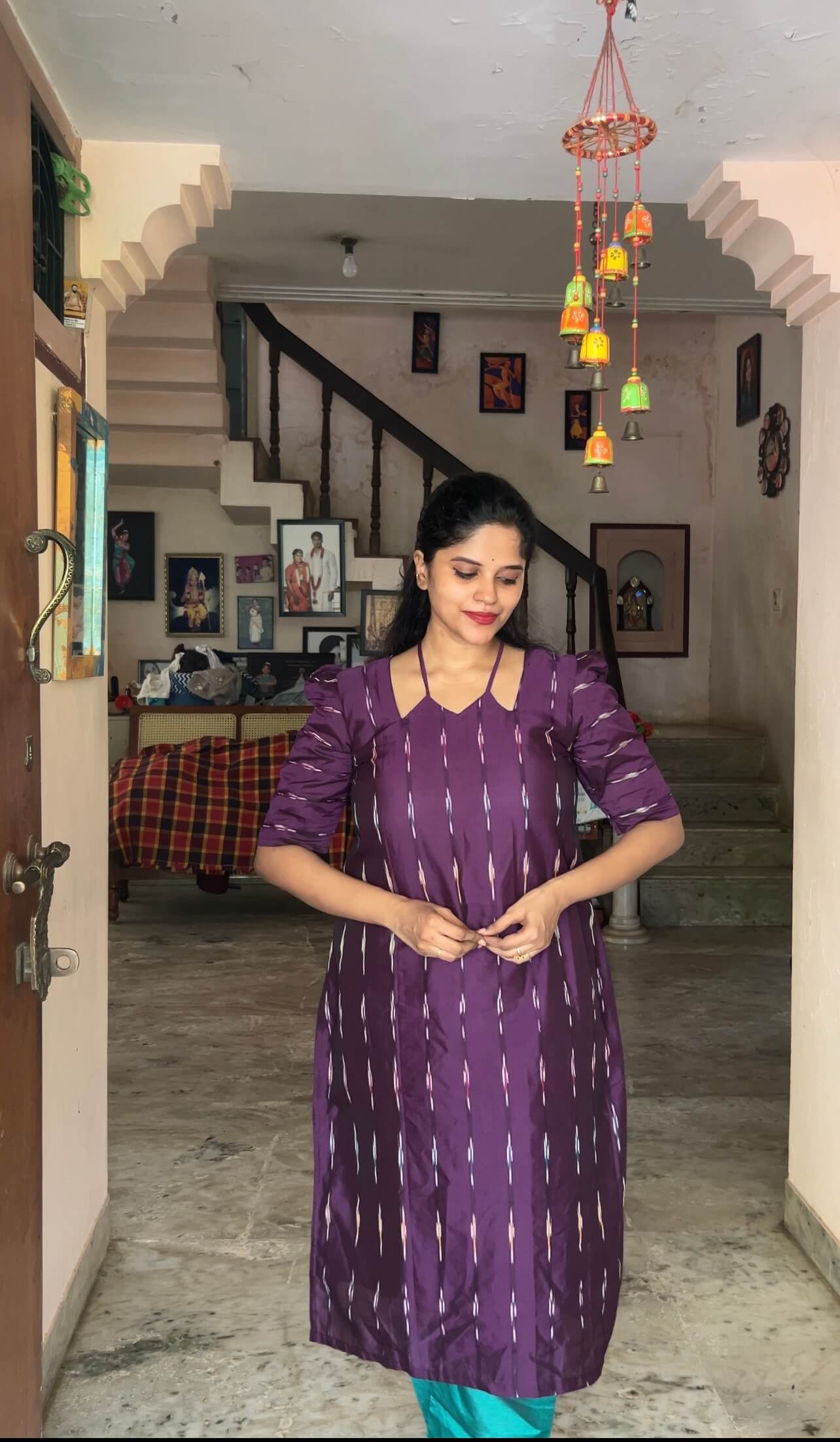 Pochampally Silk Knot neck