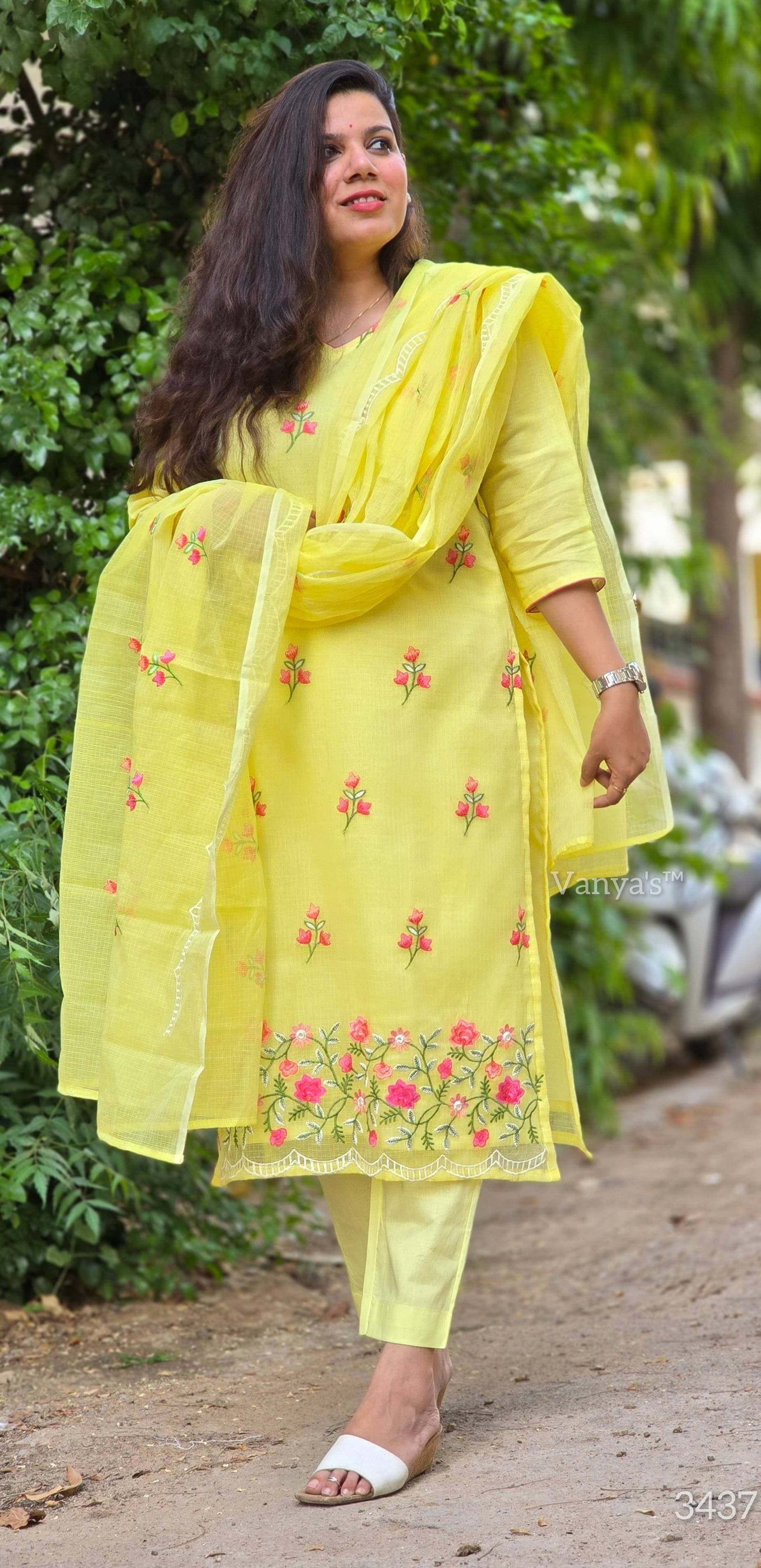 Lemon Yellow  Kota set