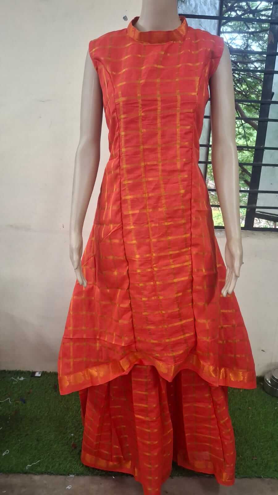 Orange Traditional Skirt & top