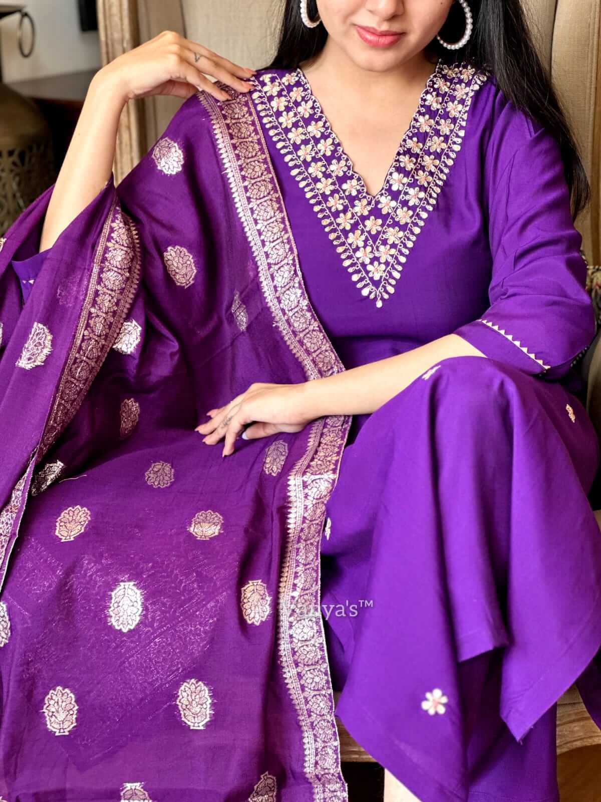 Purple Roman silk