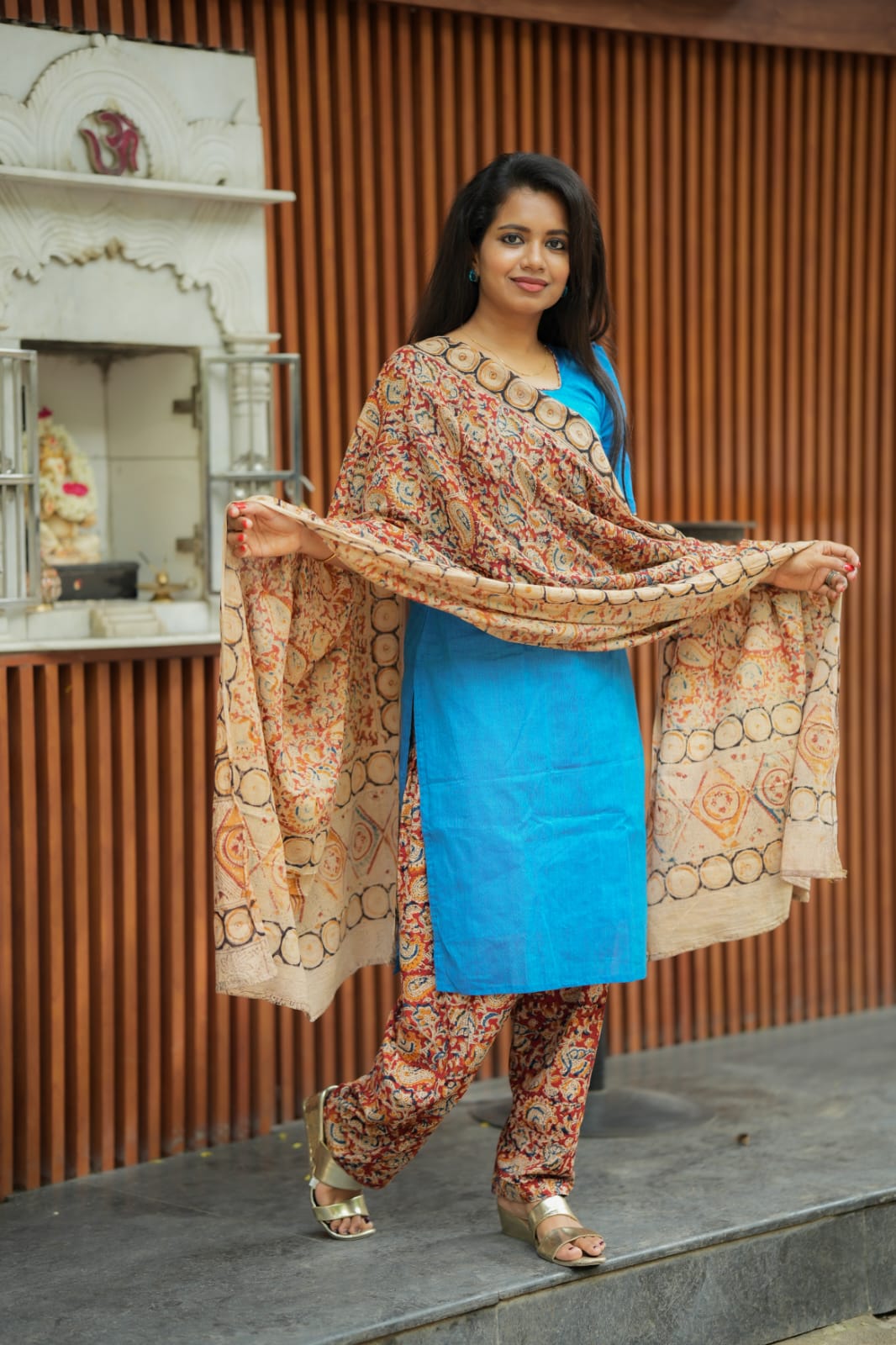 Royal Blue Kalamkari
