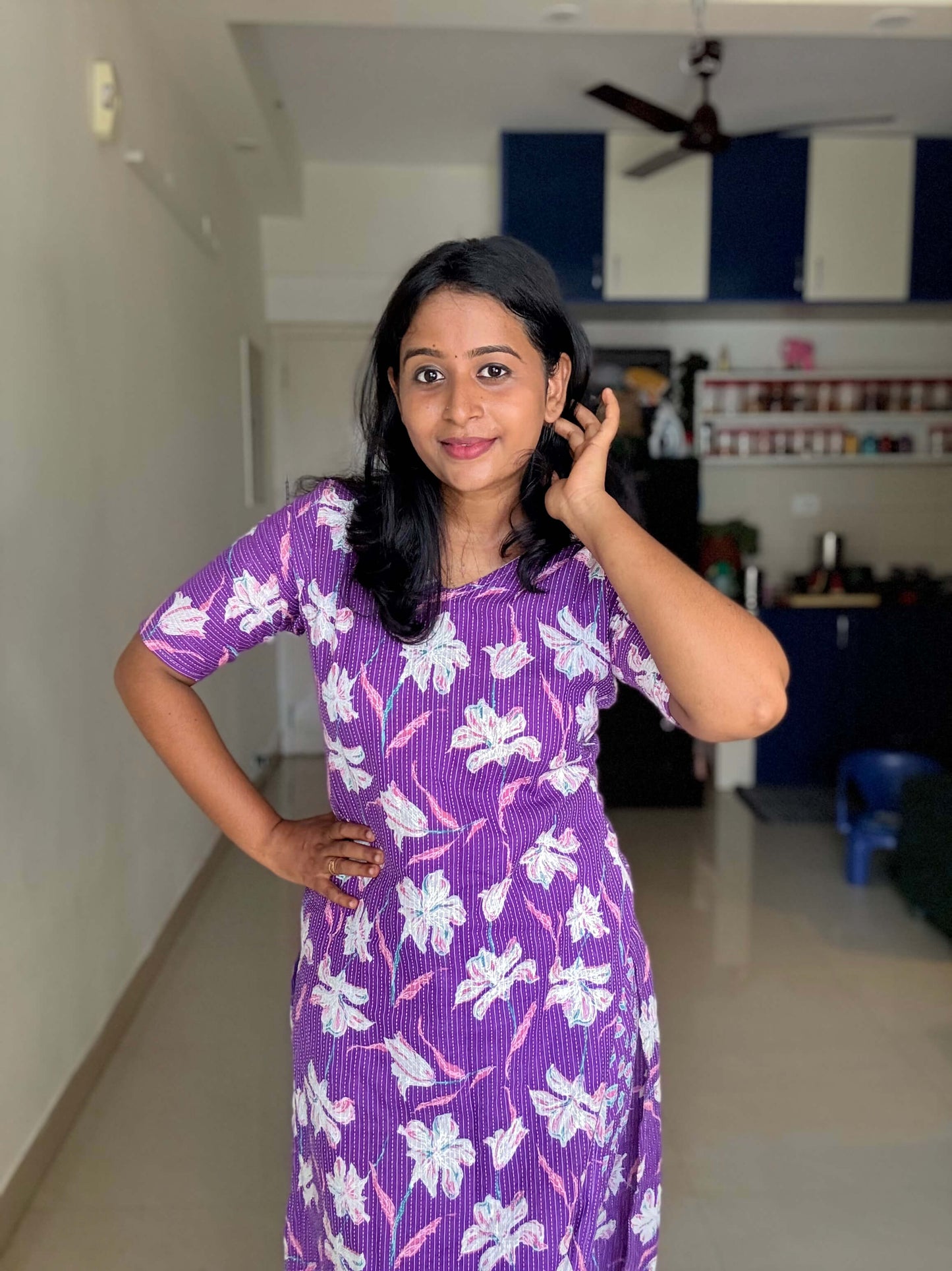 Purple Kantha Co set