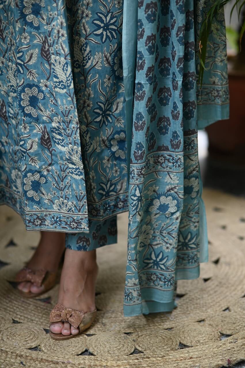 Blue Hand Block Printing