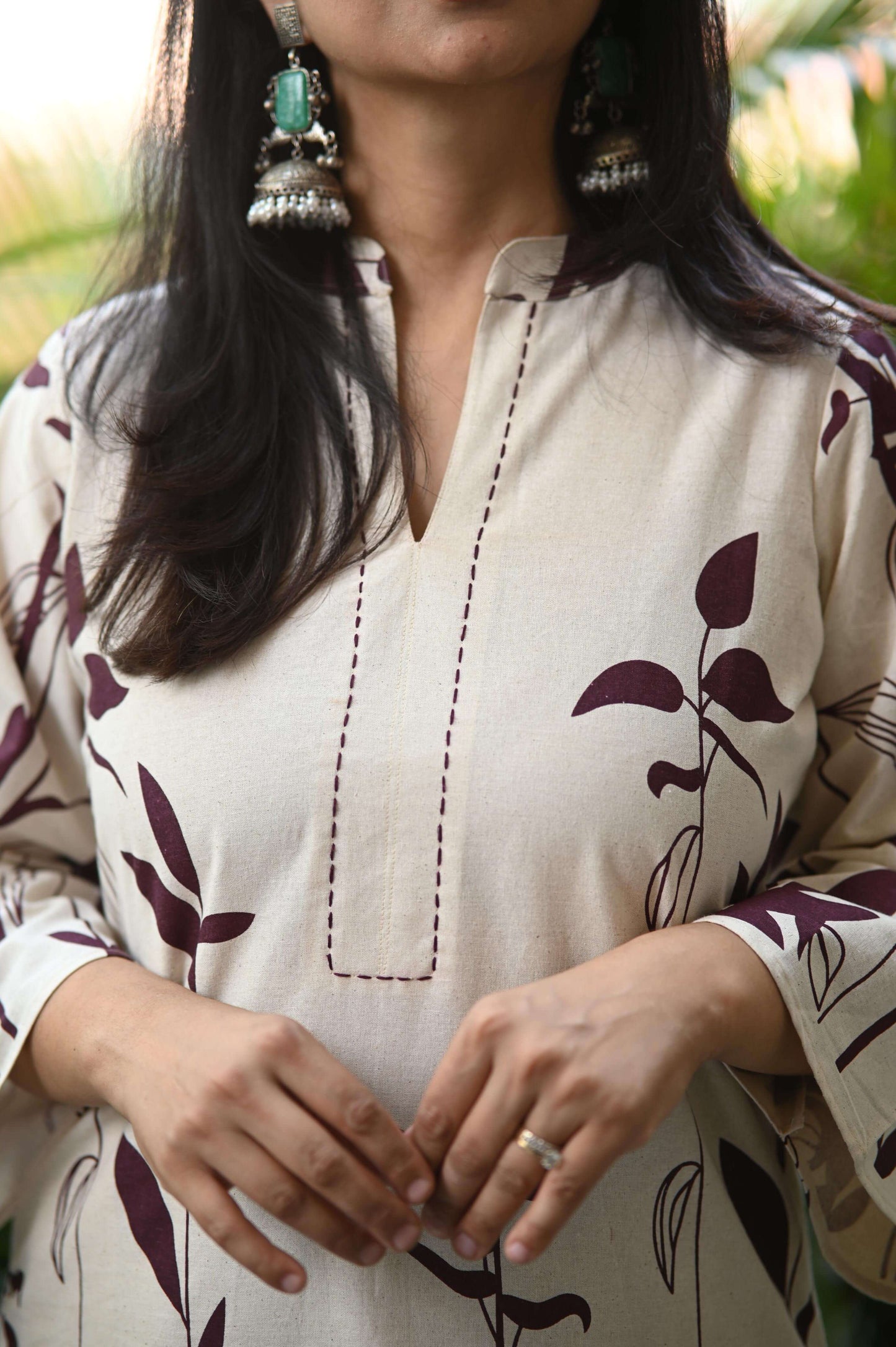 Minimal Kantha - Brown Co Set