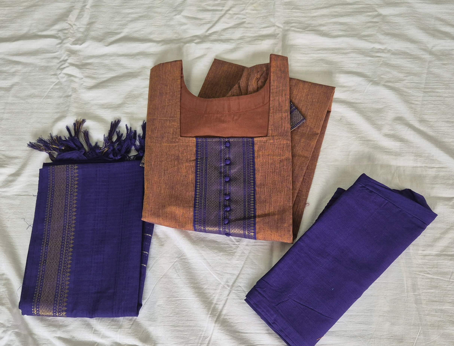Square Neck Mangalagiri set